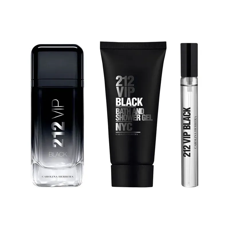 8411061092422 CAROLINA HERRARA 212 VIP BLACK 100ML+SG100ML+MGSP