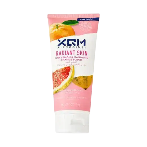 Xqm_Radiant_Skin_Pink_Lemon_Mandarin_Orange_Scrub_170g مقشر للبشرة المشرقة بالليمون الوردي والبرتقال 170 جرام