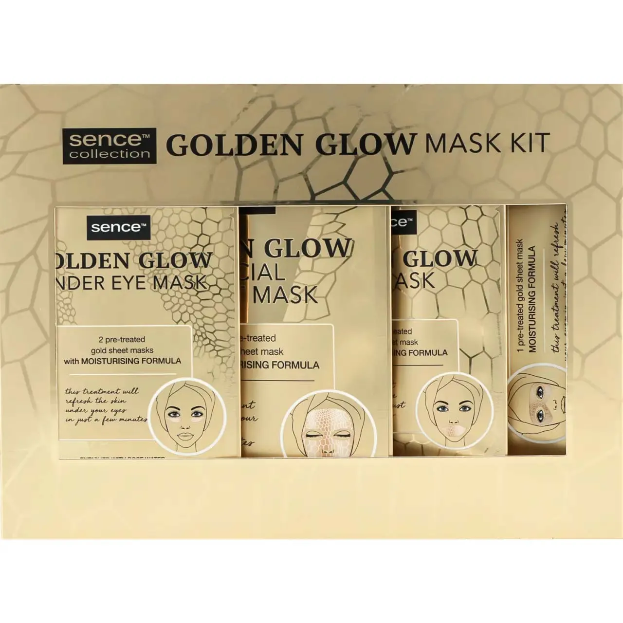 ZA993109 طقم ماسك الذهب سينس – SENCE Golden Glow للعناية بالبشرة