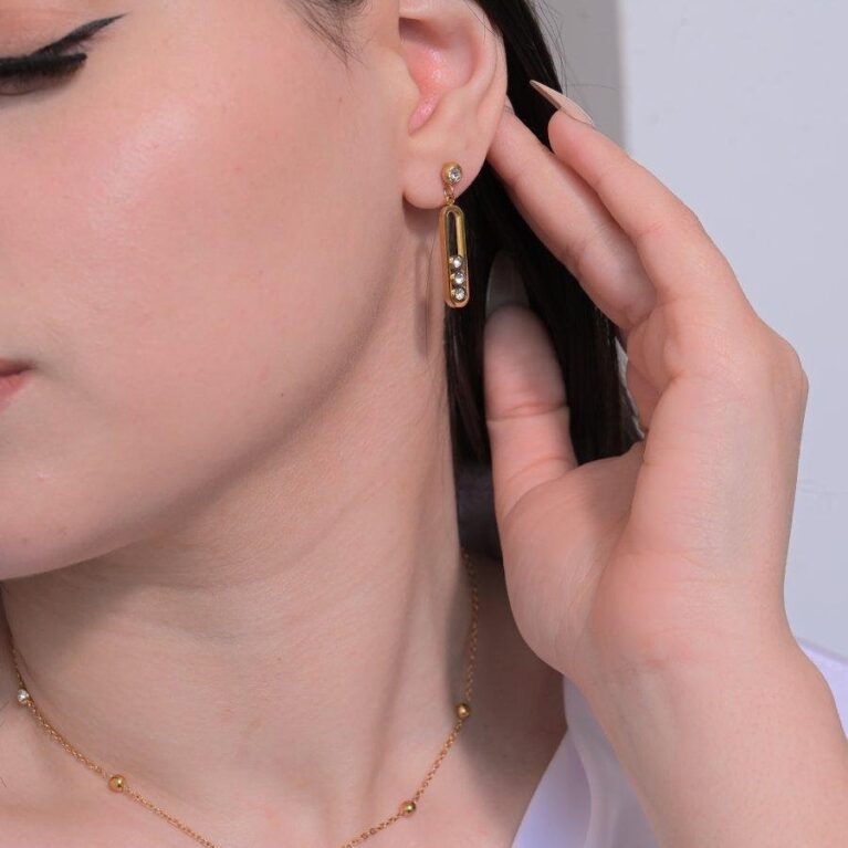 طقم حلق مع سنسال