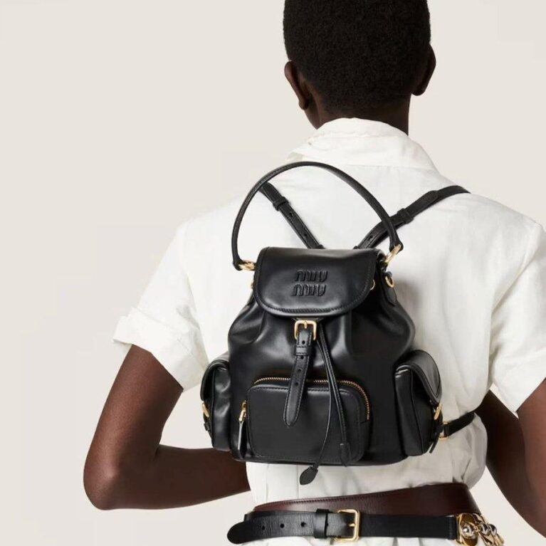 شنطة Pocket leather backpack