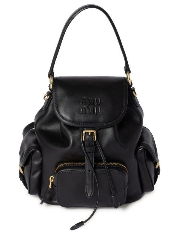 شنطة Pocket leather backpack – صورة 2